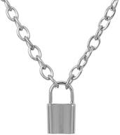 nanafast necklace stainless statement padlock logo