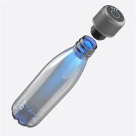 🌪️ crazycap lyt bottle: self-cleaning and water purification sports bottle, 17 oz, vacuum insulated stainless steel, double-walled hydro smart metal canteen logo