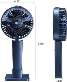 img 1 attached to Rechargeable Portable Handheld Fan with Adjustable Water Spray Mist | Mini Misting Personal Fan with 3 Speeds, Nightlight | Ideal for Desk, Travel, Camping, Outdoors, Makeup