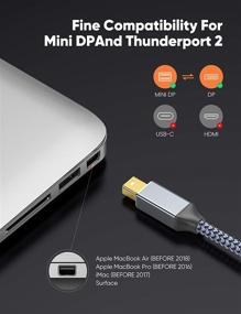 img 3 attached to 💪 ALCLAP Braided DisplayPort Cable: Thunderbolt Compatible and More!