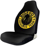 🚗 sasquatch bigfoot research team: yellow front car seat cover 2pcs - ultimate protector for vehicles, cars, sedans, trucks, suvs, vans logo