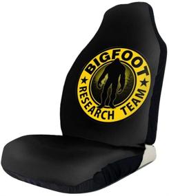 img 4 attached to 🚗 Sasquatch Bigfoot Research Team: Yellow Front Car Seat Cover 2pcs - Ultimate Protector for Vehicles, Cars, Sedans, Trucks, SUVs, Vans