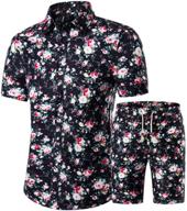 lamlicka tracksuit floral casual hawaiian men's clothing for active logo