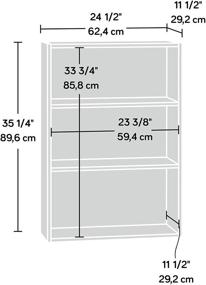 img 1 attached to Sauder Beginnings 3-Shelf Bookcase: Cinnamon Cherry Finish for Stylish Organization