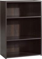 sauder beginnings 3-shelf bookcase: cinnamon cherry finish for stylish organization logo