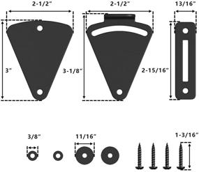 img 1 attached to 🔒 Enhance Privacy with Skysen Black Sliding Hardware