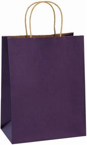 img 4 attached to 🛍️ 100Pcs BagDream Gift Bags Bulk, Shopping Bags Kraft Bags with Handles, 8x4.25x10.5 Inches, Retail Bags Craft Bags, 100% Recyclable Purple Paper Gift Bags