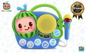 img 3 attached to 🎶 eKids Cocomelon Sing-Along Boombox: Игрушка с микрофоном, встроенной музыкой, мигающими огнями - идеально подходит для фанатов Cocomelon и для дарения малышам.