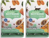 🐱 nutrish rachael ray indoor complete natural dry cat food, chicken and lentils with salmon recipe, 3 lbs (pack of 2) логотип