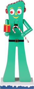 img 4 attached to 🎄 Clever Creations Gumby 14 Inch Wooden Nutcracker: Festive Christmas Decor for Shelves and Tables