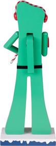img 2 attached to 🎄 Clever Creations Gumby 14 Inch Wooden Nutcracker: Festive Christmas Decor for Shelves and Tables