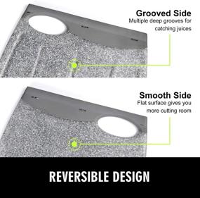 img 2 attached to 🔪 Set of 2 Small Plastic Cutting Boards - Mini Kitchen Boards for Efficient Tasks, Non-Slip Edges, Unique Design with Multiple Juice Grooves! BPA Free, Non-Porous, Dishwasher Safe (9.84 x 7.48)