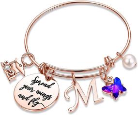 img 4 attached to Inspirational Graduation Gifts: Grad Cap Mantra Butterfly Bracelet - Spread Your Wings And Fly! Perfect Graduation Friendship Gift for Her (2021)