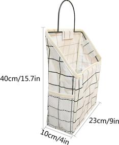 img 4 attached to 🚿 White Waterproof Wall Hanging Storage Bag - Over The Door Closet Organizer for Bedroom & Bathroom