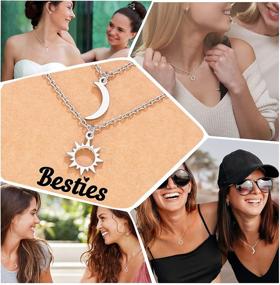 img 3 attached to 🌙✨ Shonyin Sun Moon Star Best Friend Necklaces for Women - 2/3 Piece Friendship BFF Sisters Necklace Set - Jewelry Gifts for Teen Girls