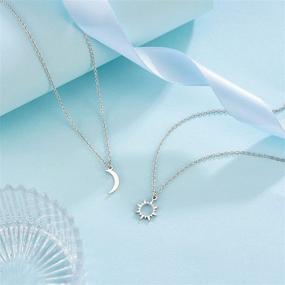 img 1 attached to 🌙✨ Shonyin Sun Moon Star Best Friend Necklaces for Women - 2/3 Piece Friendship BFF Sisters Necklace Set - Jewelry Gifts for Teen Girls