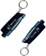 🔧 semtion glass breaker seat belt cutter keychain car window breaker emergency escape tool, pack of 2 - black edition logo