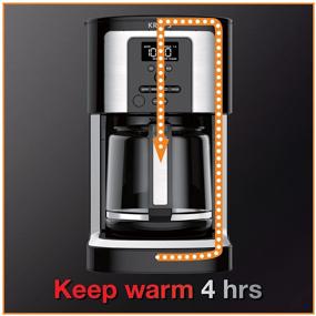 img 2 attached to ☕ KRUPS EC322 14-Cup Programmable Coffee Maker with Professional Permanent Gold-Tone Filter, Thermobrew Technology - Black