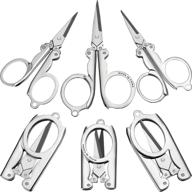 portable foldable scissors set: stainless steel folding scissors for traveling - 3 sizes included logo