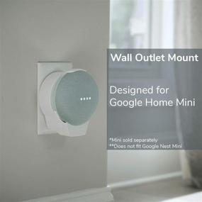 img 1 attached to 🔌 Держатель DoqxD для установки на розетку для Google Home Mini 1-го поколения: Лимитированное издание "Carbon Black" - Подходит для горизонтальных и вертикальных розеток - 1 штука