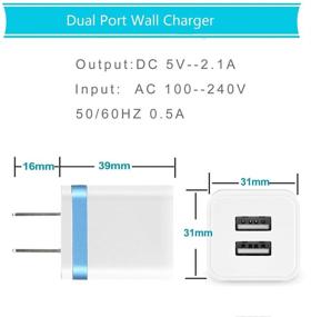 img 2 attached to 💡 Apple MFi Certified iPhone Charger - 6FT Lightning Cable for Fast Charging & Data Sync with Dual USB Wall Charger - Compatible with iPhone 13 12 Mini 11 Pro Max and More