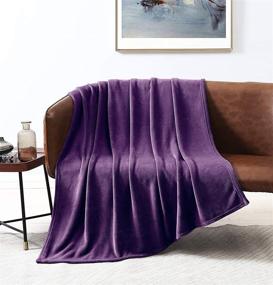 img 4 attached to 🛋️ Love's Cabin Flannel Fleece Purple Throw Blanket: Cozy & Plush for Couch, Lightweight & Non-Shedding - Perfect for Adults, Kids, and Pets