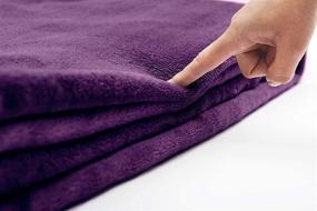 img 1 attached to 🛋️ Love's Cabin Flannel Fleece Purple Throw Blanket: Cozy & Plush for Couch, Lightweight & Non-Shedding - Perfect for Adults, Kids, and Pets