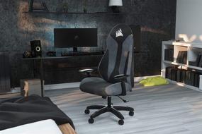 img 2 attached to 🎮 Enhanced Gaming Experience with CORSAIR TC60 Fabric Gaming Chair - Grey - Perfect Fit for Relaxed Comfort