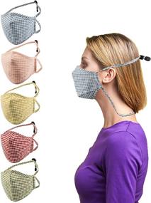 img 4 attached to 🎭 Printed Pattern Dust Cotton Mouth Mask for Dust, Sports, Outdoors - Unisex, Fashionable, Washable, and Reusable