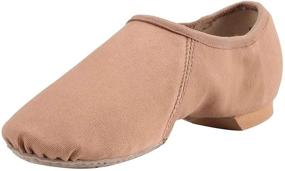 img 4 attached to 👞 Linodes Stretch Canvas Upper Jazz Shoe Slip-on Dance Shoes: Perfect for Girls and Boys (Toddler/Little Kid/Big Kid)