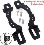 🔦 audexen 4 inch led fog light mounting bracket for jeep wrangler 2013-2018 hard rock, rubicon x, 10th & 75th anniversary editions logo