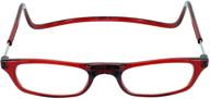 👓 clic magnetic reading glasses red 2.50 - optimized magnetic reading glasses in red (2.50) with clic technology logo