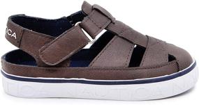 img 3 attached to 👞 Nautica Mikkel 2 Bark 12 Boys' Closed Toe Outdoor Sandals - Perfect Blend of Style and Functionality