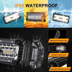 img 2 attached to 🔦 NAOEVO 7" 240W LED Light Pods Amber White: Powerful 6 Modes, Memory Function | Spot Flood Strobe Light Bar for Trucks & Boats | Waterproof Off Road Fog Driving Work Light - 24000lm | 2Pcs