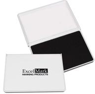 🖤 excelmark black ink pad for rubber stamps - 2-1/8" by 3-1/4” size logo
