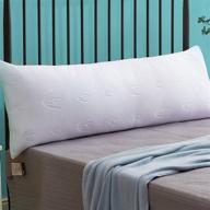 decroom large full body pillow with bamboo cover and microfiber filling - support and comfort for stomach and side sleepers - 20 x 54 inch logo