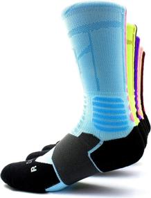 img 2 attached to Ultimate Comfort and Support: 5-Pack Compression 🧦 Crew Basketball Socks for All Ages and Genders