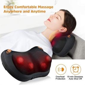 img 1 attached to 🧘 Массажер для спины HAUEA Shiatsu с подогревом глубокого тканевого массажа - подушка для массажа шеи, плеч, полного расслабления мышц тела подарки для дома, офиса, автомобиля