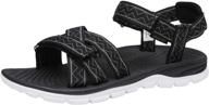 dream pairs women's dsa211 sport athletic 👟 sandals for outdoor hiking - black, size 9.5 logo