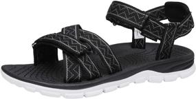 img 4 attached to DREAM PAIRS Women's DSA211 Sport Athletic 👟 Sandals for Outdoor Hiking - Black, Size 9.5