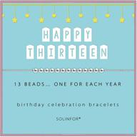 🎁 stunning sterling silver 13 beads bracelet for 13-year-old girls - perfect 13th birthday jewelry gift logo