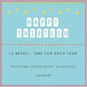 img 4 attached to 🎁 Stunning Sterling Silver 13 Beads Bracelet for 13-Year-Old Girls - Perfect 13th Birthday Jewelry Gift