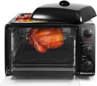 maxi-matic ero-2008s countertop xl toaster rotisserie oven - bake, grill, broil, roast, toast, keep warm, steam - 23l capacity fits 12” pizza - 6-slice - black логотип