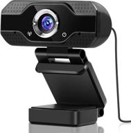 1080p hd webcam with microphone - usb webcam for pc laptop desktop video calling, streaming web camera with 120° vertically rotation and 90° wide view angle logo