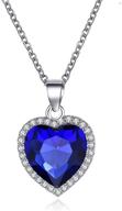 💎 hmooy titanic heart of the ocean necklace: a captivating emerald and sapphire pendant jewelry for women and girls logo