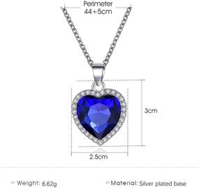 img 1 attached to 💎 HMOOY Titanic Heart of The Ocean Necklace: A Captivating Emerald and Sapphire Pendant Jewelry for Women and Girls