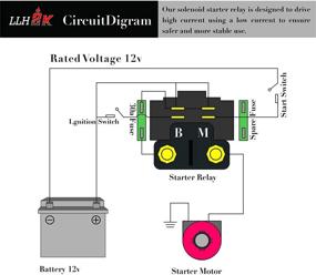 img 2 attached to 🔌 Стартерный соленоид высокая температура LLH2K для квадроцикла Yamaha YFM 350 400 450 660 Raptor Grizzly Kodiak Wolverine Big Bear - совместим с моделями Yamaha 2002-2008