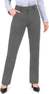 👖 bamans women's yoga dress pants: straight leg stretch work pant with pockets – ultimate comfort and functionality logo