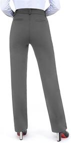 img 2 attached to 👖 Bamans Women's Yoga Dress Pants: Straight Leg Stretch Work Pant with Pockets – Ultimate Comfort and Functionality