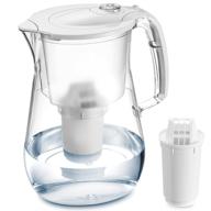 💧 nakii water filter pitcher by aquaphor - advanced ion & aquelen filtration system, durable filter, chlorine & lead removal, heavy metal filtration, lime-scale reduction, filter change indicator, 17 cup logo